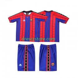 FC Barcelona 1997 Retro Domácí Dres 1998 Krátký rukáv Děti Fotbalové Dresy