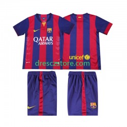 FC Barcelona 2014 2015 Retro Domácí Dres Krátký rukáv Děti Fotbalové Dresy