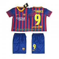 FC Barcelona SUARZE 9 2013 2014 Retro Domácí Dres Krátký rukáv Děti Fotbalové Dresy