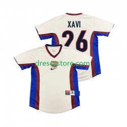 FC Barcelona XAVI 26 Retro Venkovní Dres 1998 1999 Krátký rukáv Muže Fotbalové Dresy