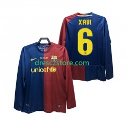 FC Barcelona XAVI 6 Champions League 2009 Retro Domácí Dres 2008 Dlouhý rukáv Muže Fotbalové Dresy
