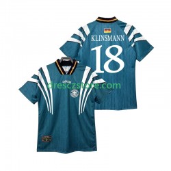 Německo KLINSMANN 18 1996 Retro Venkovní Dres Krátký rukáv Muže Fotbalové Dresy
