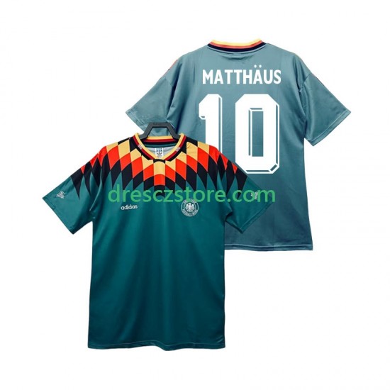 Německo MATTHAUS 10 Retro Venkovní Dres 1994 Krátký rukáv Muže Fotbalové Dresy