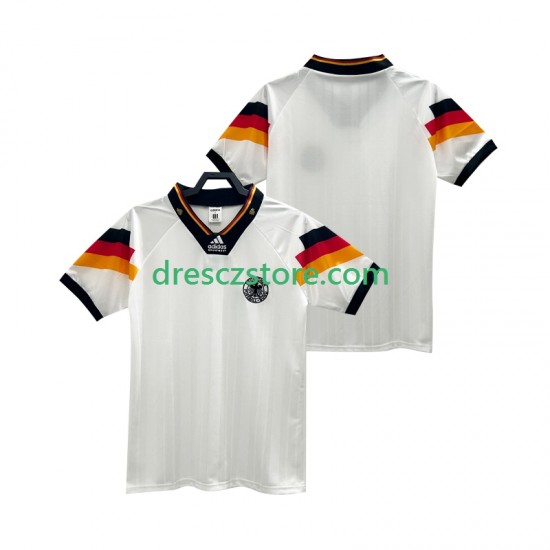 Německo 1992 Retro Domácí Dres Krátký rukáv Muže Fotbalové Dresy