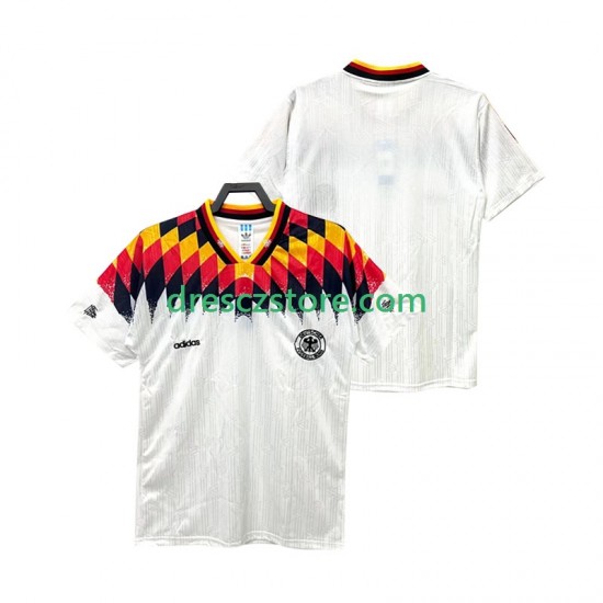 Německo Retro Domácí Dres 1994 Krátký rukáv Muže Fotbalové Dresy