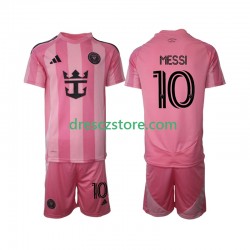 Inter Miami Lionel Messi 10 Domácí Dres 2025 Krátký rukáv Děti Fotbalové Dresy