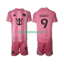 Inter Miami Suárez Luis 9 Domácí Dres 2025 Krátký rukáv Děti Fotbalové Dresy