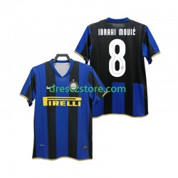 Inter Milán Ibrahimović 8 Champions League 2009 Retro Domácí Dres 2008 Krátký rukáv Muže Fotbalové Dresy
