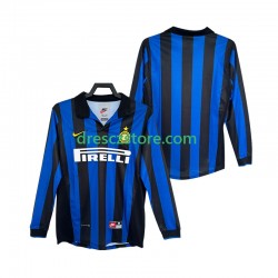 Inter Milán Retro Domácí Dres 1998 1999 Dlouhý rukáv Muže Fotbalové Dresy