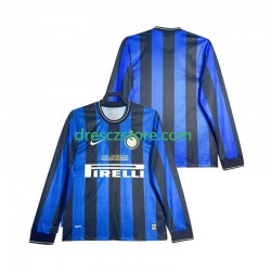 Inter Milán 2009 Retro Domácí Dres 2010 Dlouhý rukáv Muže Fotbalové Dresy