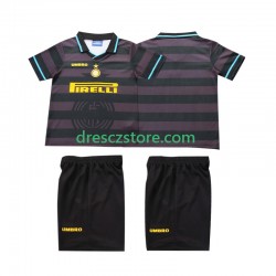 Inter Milán 1997 Retro Alternativní Dres 1998 Krátký rukáv Děti Fotbalové Dresy