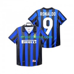 Inter Milán Roanldo 9 Retro Domácí Dres 1998 1999 Krátký rukáv Muže Fotbalové Dresy