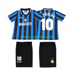 Inter Milán Ronaldo 10 1997 Retro Domácí Dres 1998 Krátký rukáv Děti Fotbalové Dresy