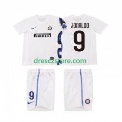 Inter Milán Ronaldo 9 Retro Venkovní Dres 2011 2010 Krátký rukáv Děti Fotbalové Dresy