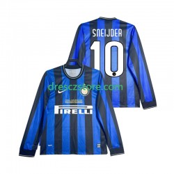 Inter Milán SNEIJDER 10 2009 Retro Domácí Dres 2010 Dlouhý rukáv Muže Fotbalové Dresy