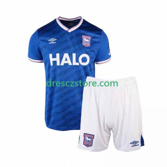 Ipswich Town Domácí Dres 2025-2026 Krátký rukáv Děti Fotbalové Dresy
