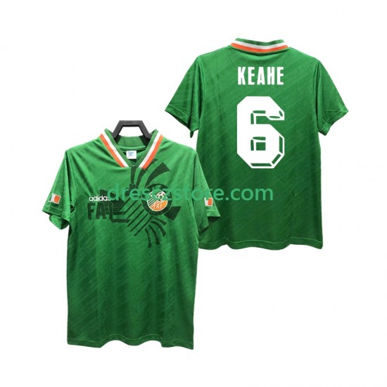 Irsko KEAHE 6 Retro Domácí Dres 1994 Krátký rukáv Muže Fotbalové Dresy