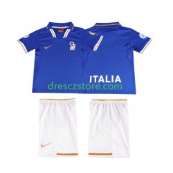 Itálie 1996 Retro Domácí Dres Krátký rukáv Děti Fotbalové Dresy