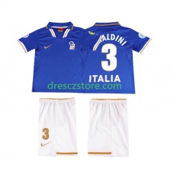 Itálie MALDINI 3 1996 Retro Domácí Dres Krátký rukáv Děti Fotbalové Dresy