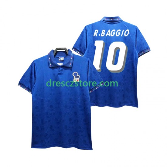 Itálie Roberto Baggio 10 Retro Domácí Dres 1994 Krátký rukáv Muže Fotbalové Dresy