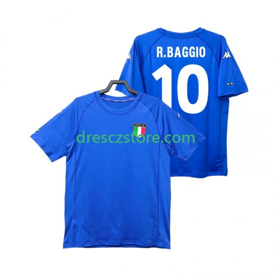 Itálie Roberto Baggio 10 2000 Retro Domácí Dres Krátký rukáv Muže Fotbalové Dresy