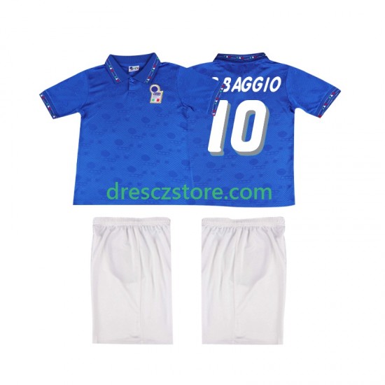 Itálie Roberto Baggio 10 Retro Domácí Dres 1994 Krátký rukáv Děti Fotbalové Dresy