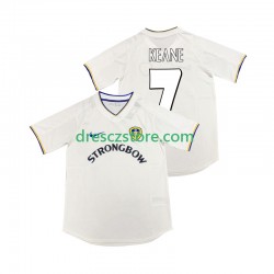 Leeds United KEANE 7 2000 2001 Retro Domácí Dres Krátký rukáv Muže Fotbalové Dresy