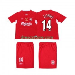 Liverpool ALONSO 14 LWP 2005 Retro Domácí Dres 2004 Krátký rukáv Muže Fotbalové Dresy