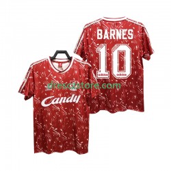 Liverpool BARNES 10 1989 1991 Retro Domácí Dres Krátký rukáv Muže Fotbalové Dresy