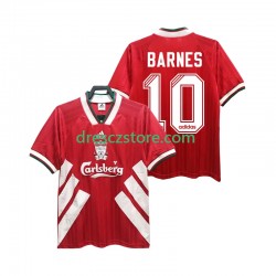 Liverpool BARNES 10 1993 1995 Retro Domácí Dres Krátký rukáv Muže Fotbalové Dresy