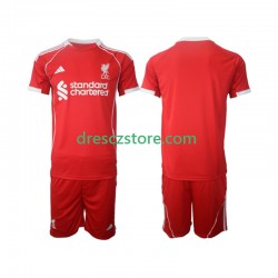 Liverpool Domácí Dres 2025-2026 Krátký rukáv Děti Fotbalové Dresy