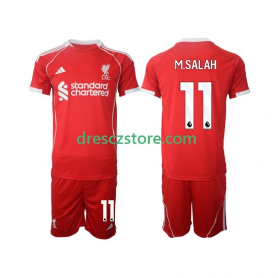 Liverpool Mohamed Salah 11 Domácí Dres 2025-2026 Krátký rukáv Děti Fotbalové Dresy