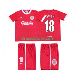 Liverpool OWEN 18 LWP 1997 Retro Domácí Dres 1998 Krátký rukáv Děti Fotbalové Dresy