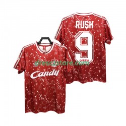 Liverpool Rush 9 1989 1991 Retro Domácí Dres Krátký rukáv Muže Fotbalové Dresy