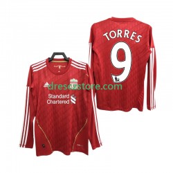 Liverpool Torres 9 2012 Retro Domácí Dres 2010 Dlouhý rukáv Muže Fotbalové Dresy