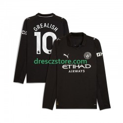 Manchester City Jack Grealish 10 Venkovní Dres 2025-2026 Dlouhý rukáv Muže Fotbalové Dresy