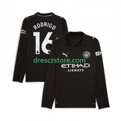 Manchester City Rodrigo Hernandez 16 Venkovní Dres 2025-2026 Dlouhý rukáv Muže Fotbalové Dresy