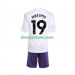 Manchester United Bryan Mbeumo 19 Venkovní Dres 2025-2026 Krátký rukáv Děti Fotbalové Dresy
