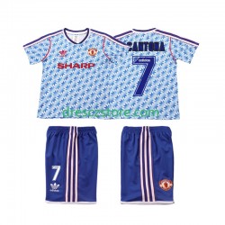 Manchester United CANTONA 7 1990 1992 Retro Venkovní Dres Krátký rukáv Děti Fotbalové Dresy