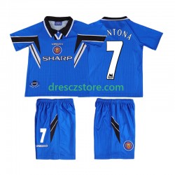 Manchester United CONTONA 7 1996 Retro Alternativní Dres 1998 Krátký rukáv Děti Fotbalové Dresy