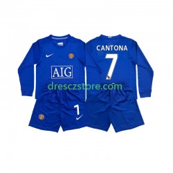 Manchester United CONTONA 7 2009 Retro Alternativní Dres 2008 Dlouhý rukáv Děti Fotbalové Dresy