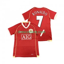 Manchester United Cristiano Ronaldo 7 2007 Retro Domácí Dres 2006 Krátký rukáv Muže Fotbalové Dresy