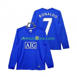 Manchester United Cristiano Ronaldo 7 2009 Retro Alternativní Dres 2008 Dlouhý rukáv Muže Fotbalové Dresy
