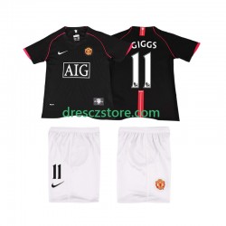 Manchester United GIGGS 11 2007 Retro Venkovní Dres 2008 Krátký rukáv Děti Fotbalové Dresy