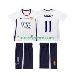 Manchester United GIGGS 11 Champions League 2009 Retro Venkovní Dres 2008 Krátký rukáv Děti Fotbalové Dresy