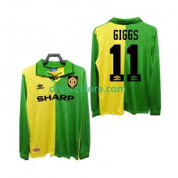 Manchester United GIGGS 11 1992 Retro Venkovní Dres 1994 Dlouhý rukáv Muže Fotbalové Dresy