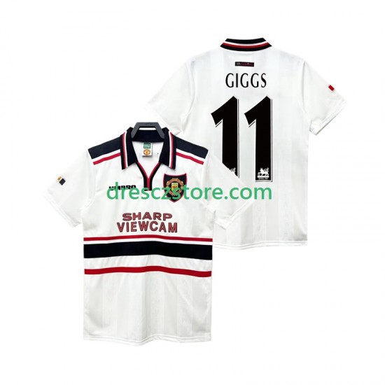 Manchester United GIGGS 11 Retro Venkovní Dres 1998 1999 Krátký rukáv Muže Fotbalové Dresy