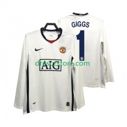 Manchester United GIGGS 11 Premier League 2009 Retro Venkovní Dres 2008 Dlouhý rukáv Muže Fotbalové Dresy