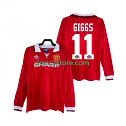 Manchester United GIGGS 11 1992 Retro Domácí Dres 1994 Dlouhý rukáv Muže Fotbalové Dresy