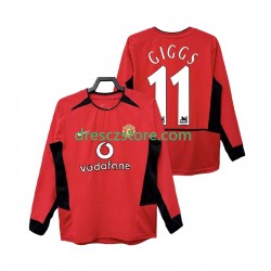 Manchester United GIGGS 11 Retro Domácí Dres 2004 2002 Dlouhý rukáv Muže Fotbalové Dresy
